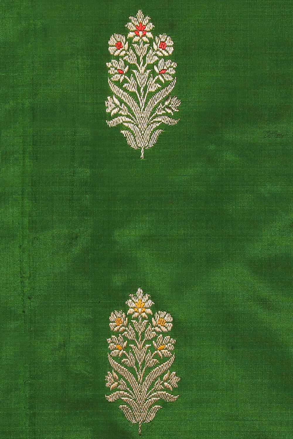 Collection of Banarasi Silk Green Saree in a gallery layout