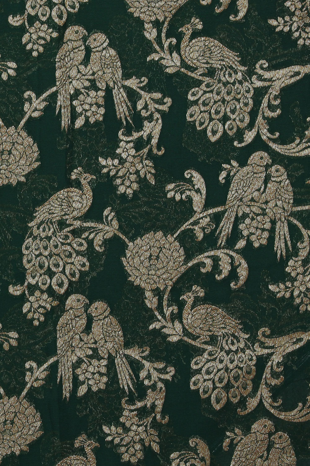 Image of Banarasi Georgette Bottle Green Saree