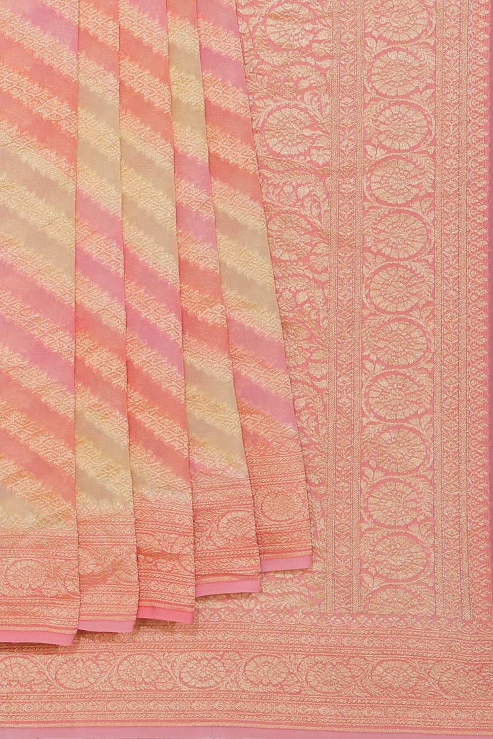 Collection of Banarasi Georgette Pink Saree in a gallery layout