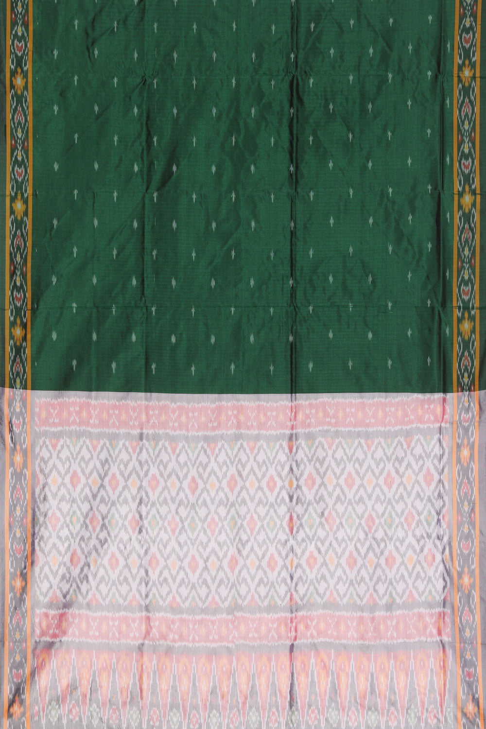 Pochampally Silk Unstitched Suit With Dupatta (3 Pcs Set)