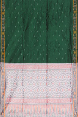 Image of Pochampally Silk Unstitched Suit With Dupatta (3 Pcs Set)