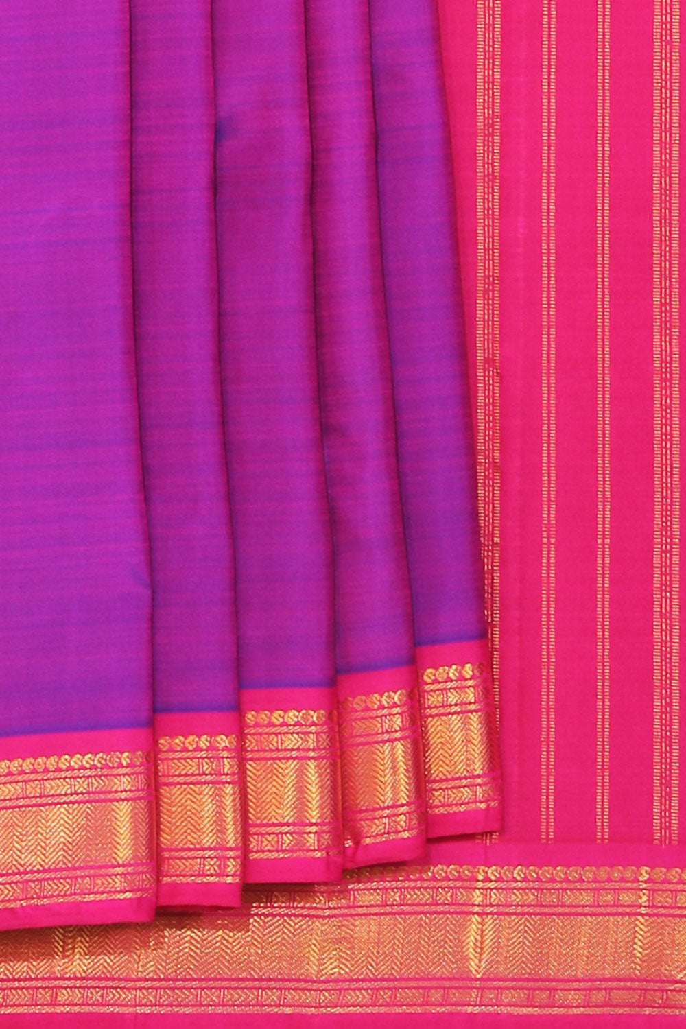 Collection of Arani Silk Violet Saree in a gallery layout