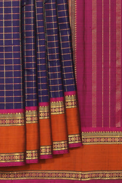 Collection of Arani Silk Purple Saree in a gallery layout