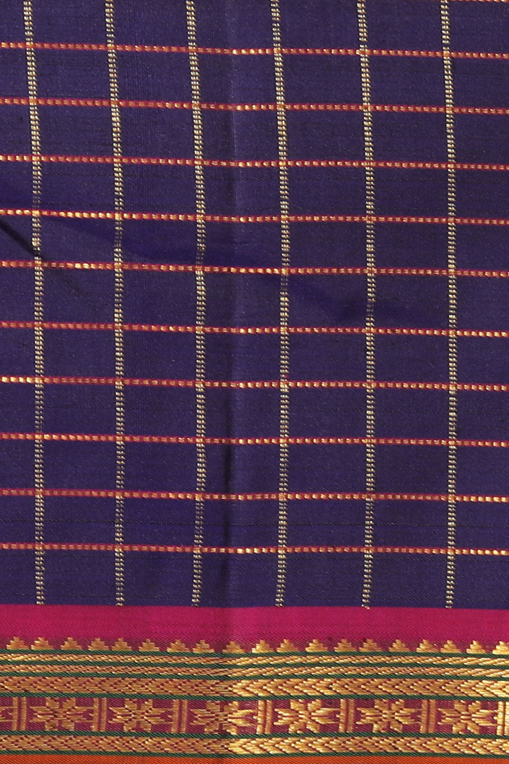 Collection of Arani Silk Purple Saree in a gallery layout