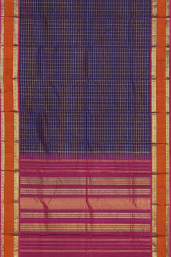 Collection of Arani Silk Purple Saree in a gallery layout