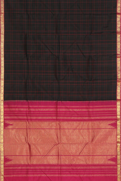 Collection of Arani Silk Black Saree in a gallery layout