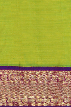 Collection of Arani Silk Green Saree in a gallery layout