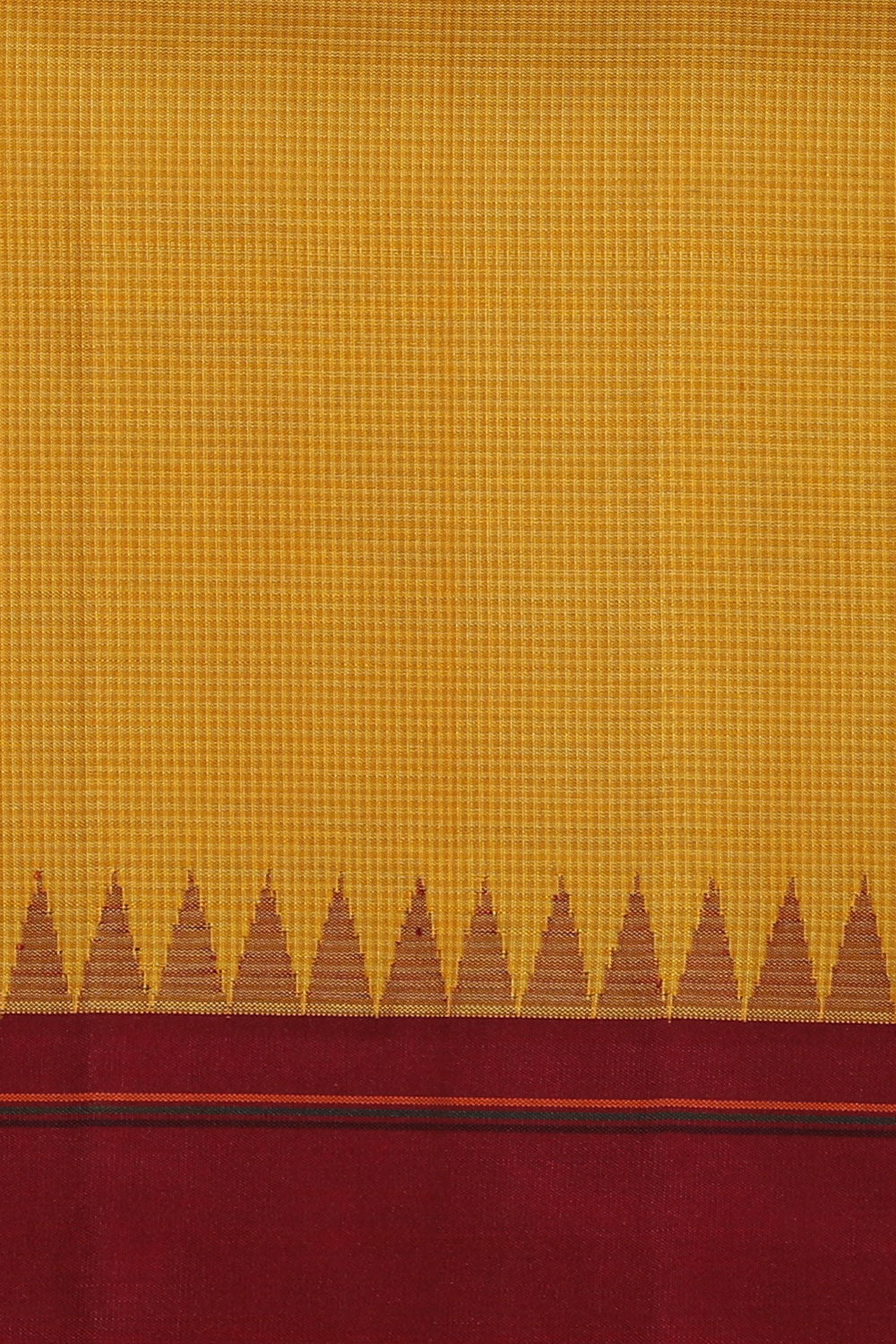 Collection of Arani Silk Mustard Saree in a gallery layout