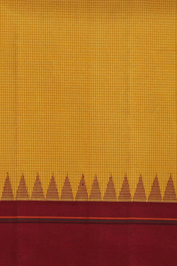 Collection of Arani Silk Mustard Saree in a gallery layout