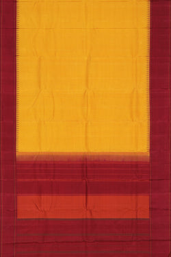 Collection of Arani Silk Mustard Saree in a gallery layout