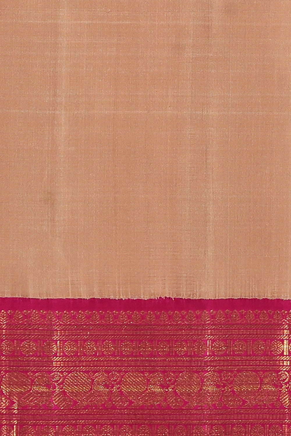 Collection of Arani Silk Peach Saree in a gallery layout