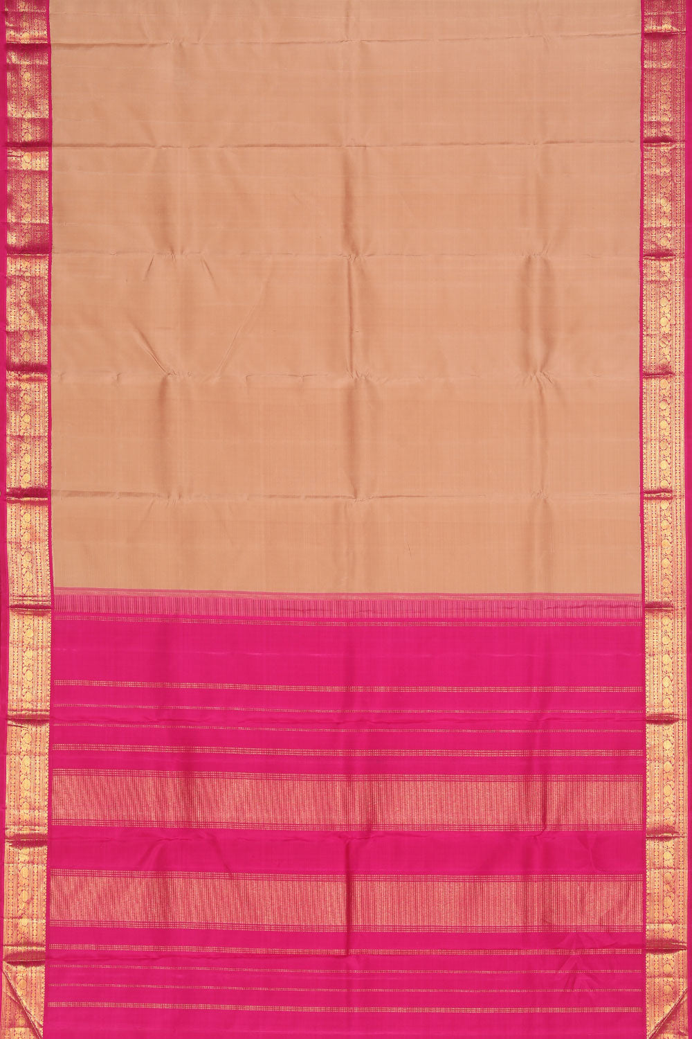 Collection of Arani Silk Peach Saree in a gallery layout