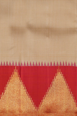 Collection of Arani Silk Beige Saree in a gallery layout