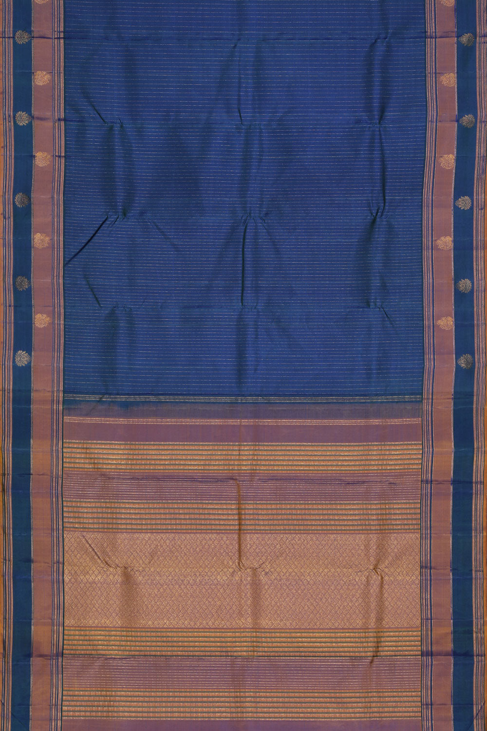Image of Arani Silk Teal Blue Saree