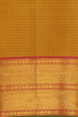 Collection of Arani Silk Yellow Saree in a gallery layout