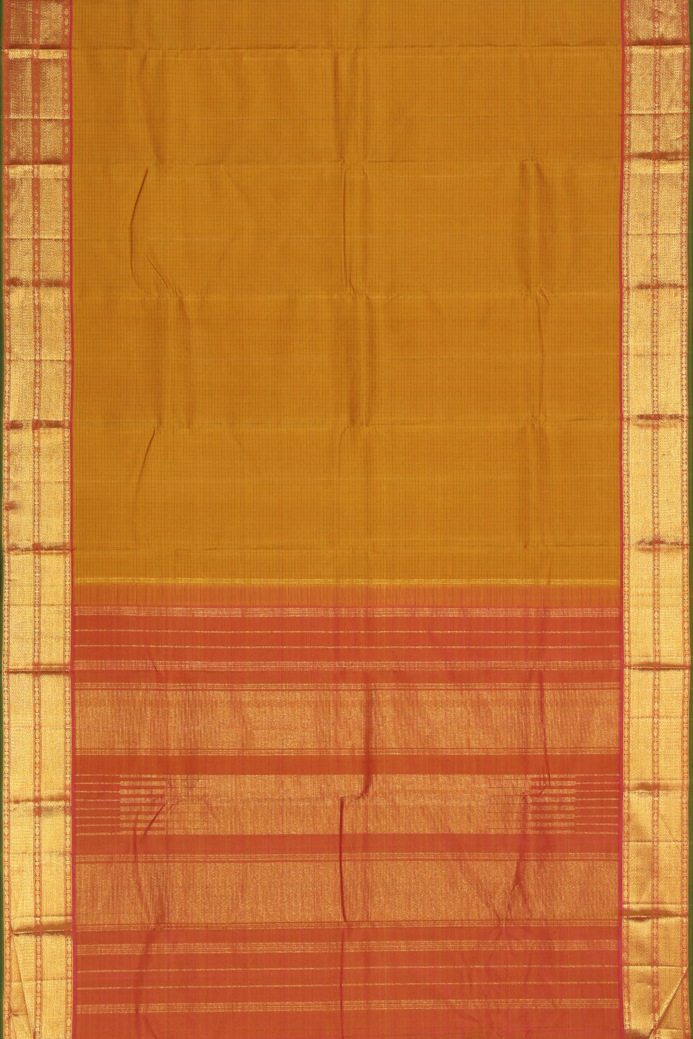 Collection of Arani Silk Yellow Saree in a gallery layout