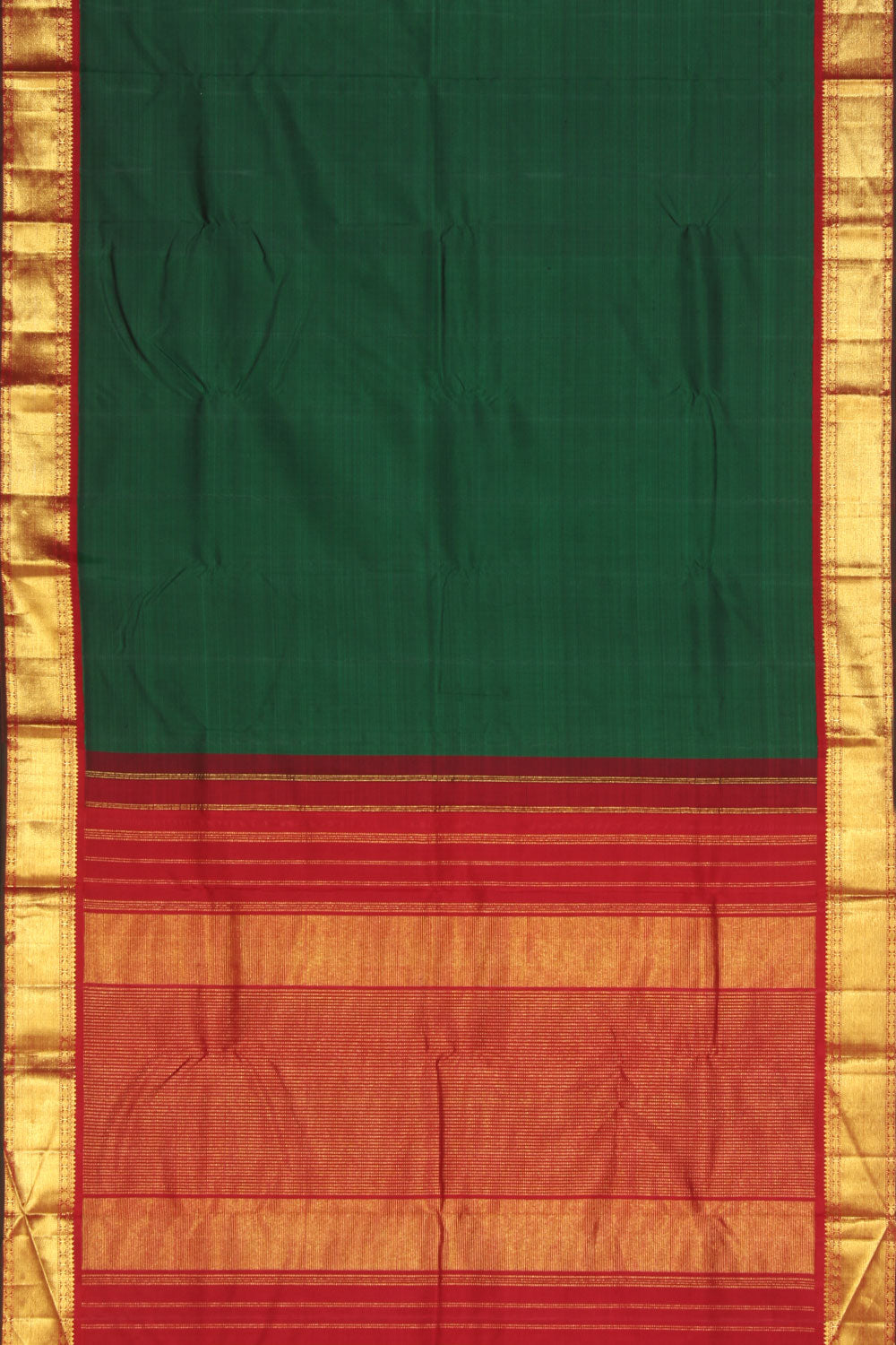 Collection of Arani Silk Green Saree in a gallery layout