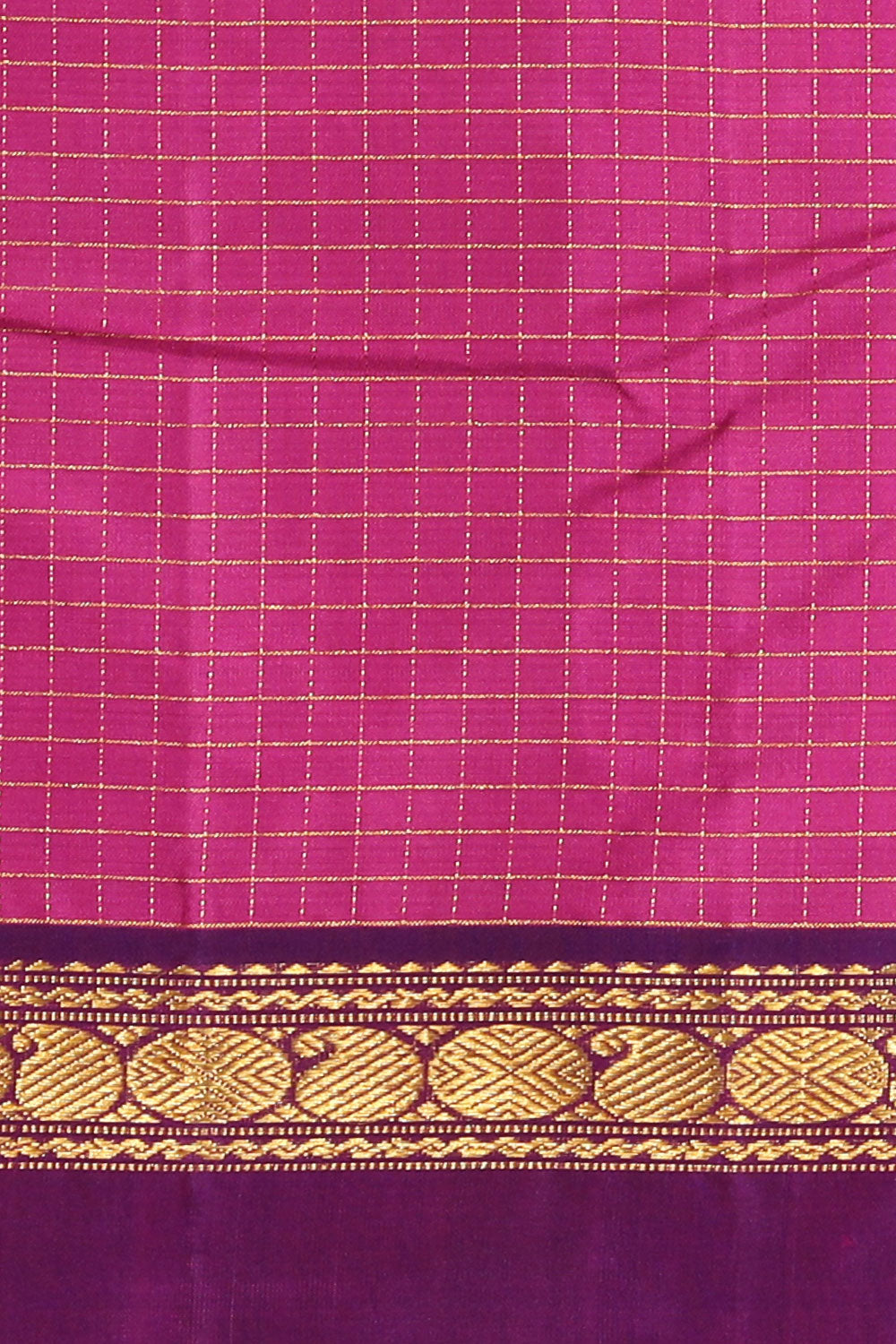 Image of Arani Silk Magenta-Pink Saree