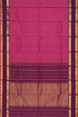 Collection of Arani Silk Magenta-Pink Saree in a gallery layout