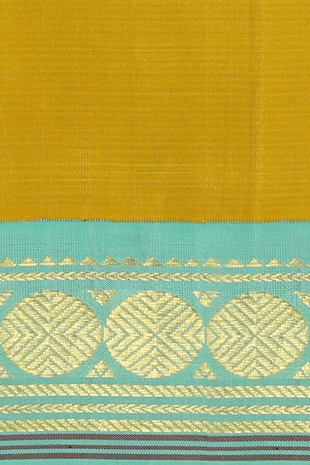 Collection of Arani Silk Yellow Saree in a gallery layout