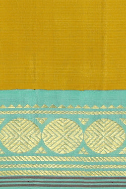 Collection of Arani Silk Yellow Saree in a gallery layout