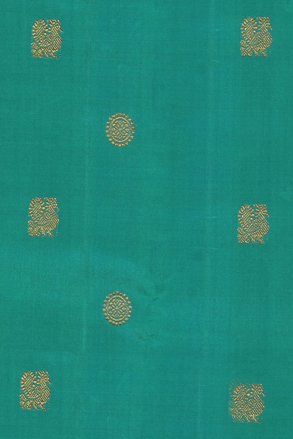 Collection of Arani Silk Sea Green Saree in a gallery layout