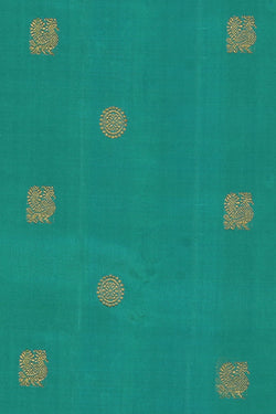 Collection of Arani Silk Sea Green Saree in a gallery layout