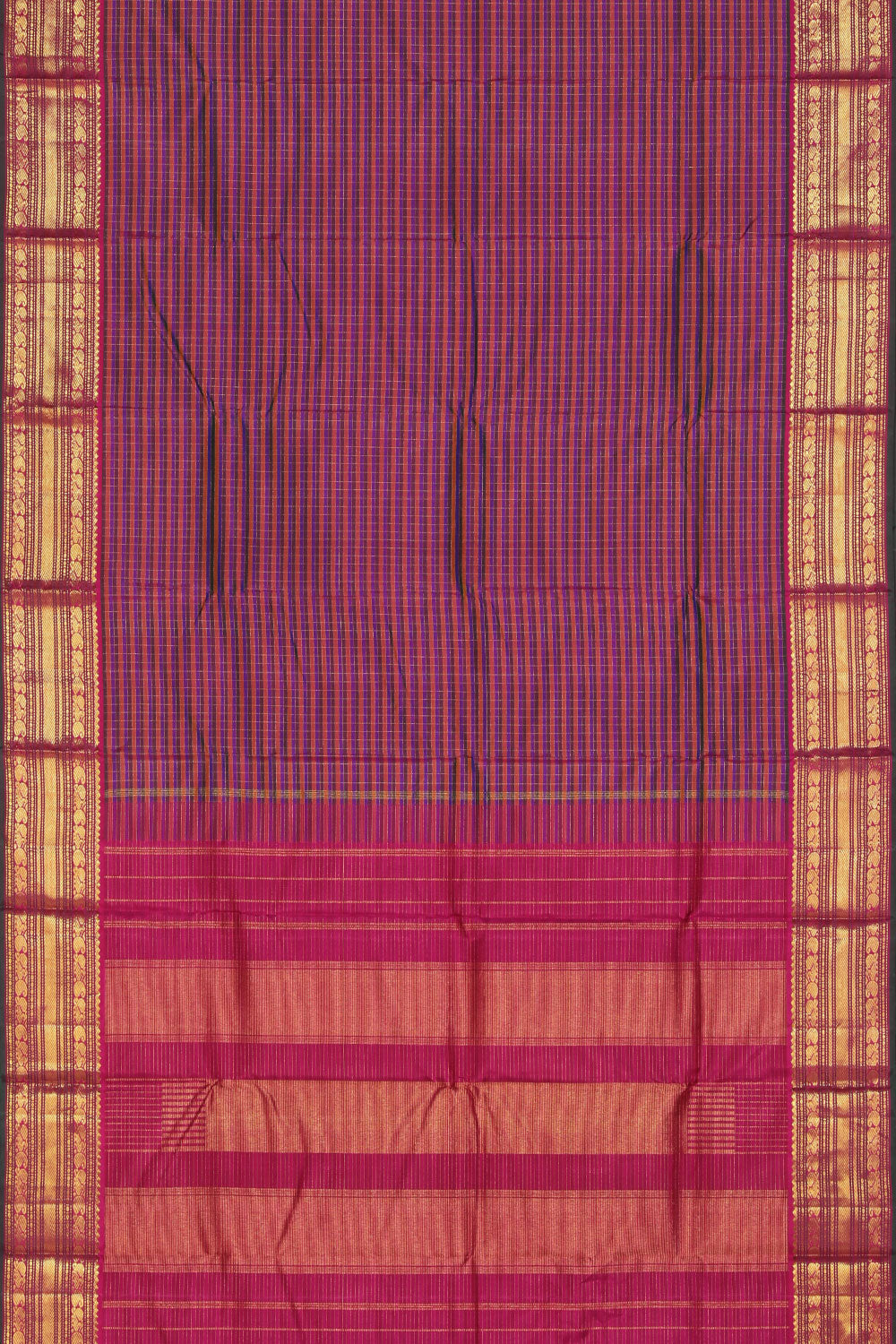 Collection of Arani Silk Check Saree in a gallery layout