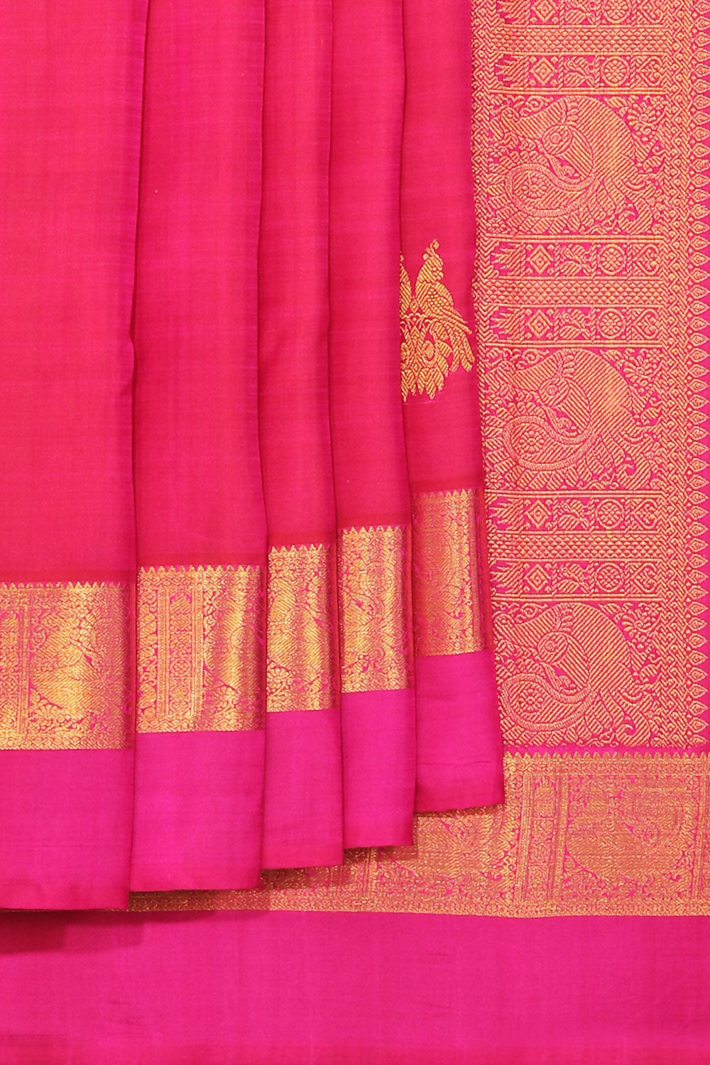 Collection of Arani Silk Pink Saree in a gallery layout