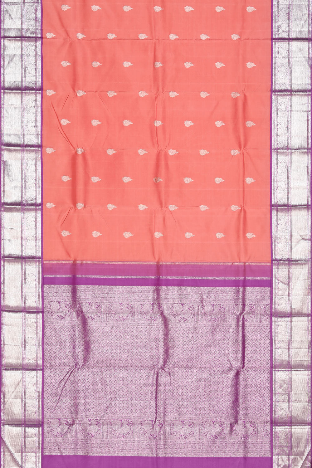 Image of Arani Silk Peach Saree