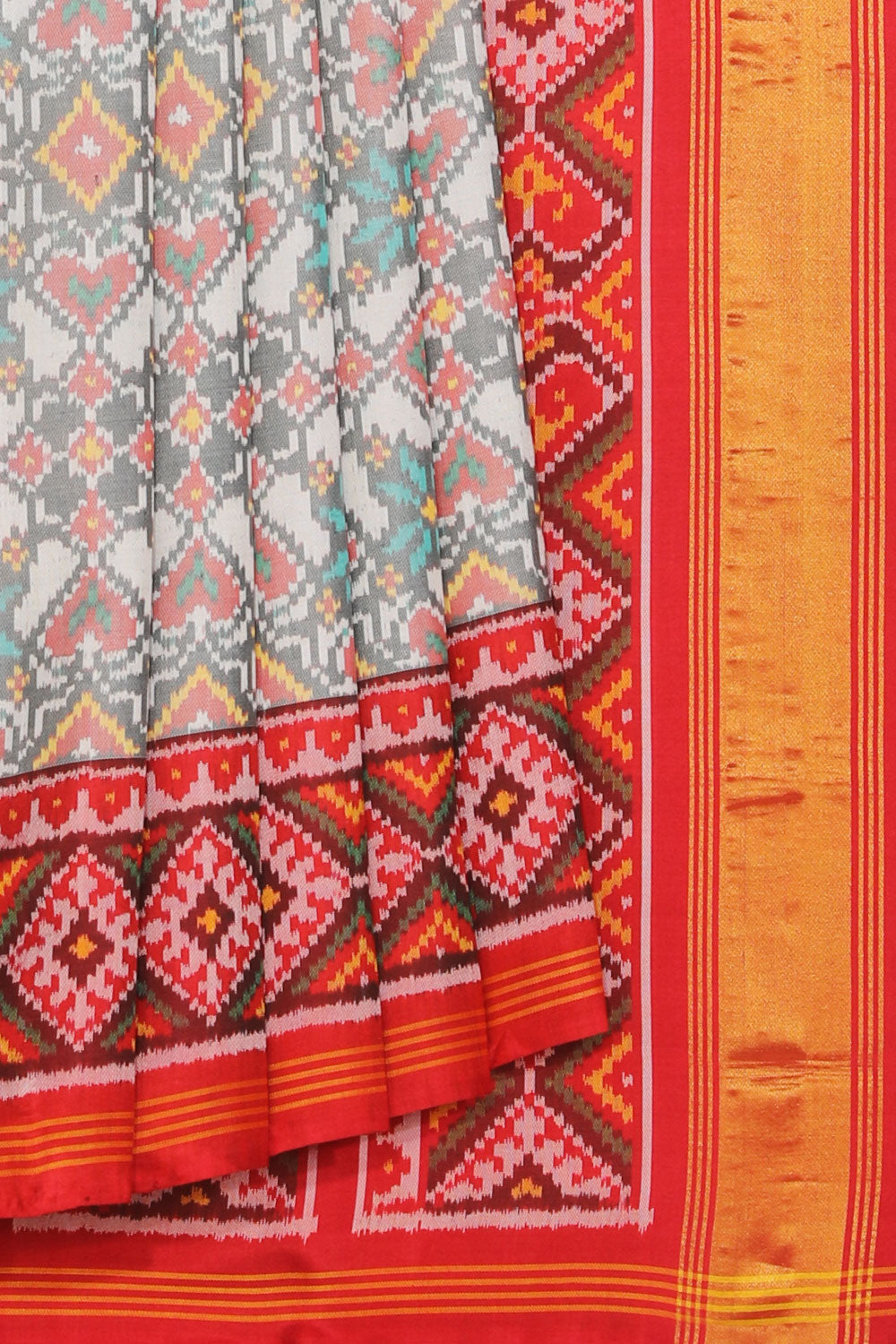 Collection of Rajkot Patola Silk Saree in a gallery layout