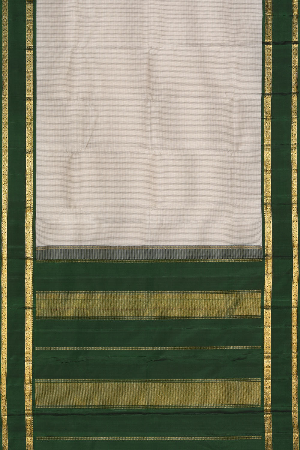 Image of Kanchipuram Silk White Saree