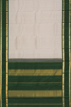 Image of Kanchipuram Silk White Saree