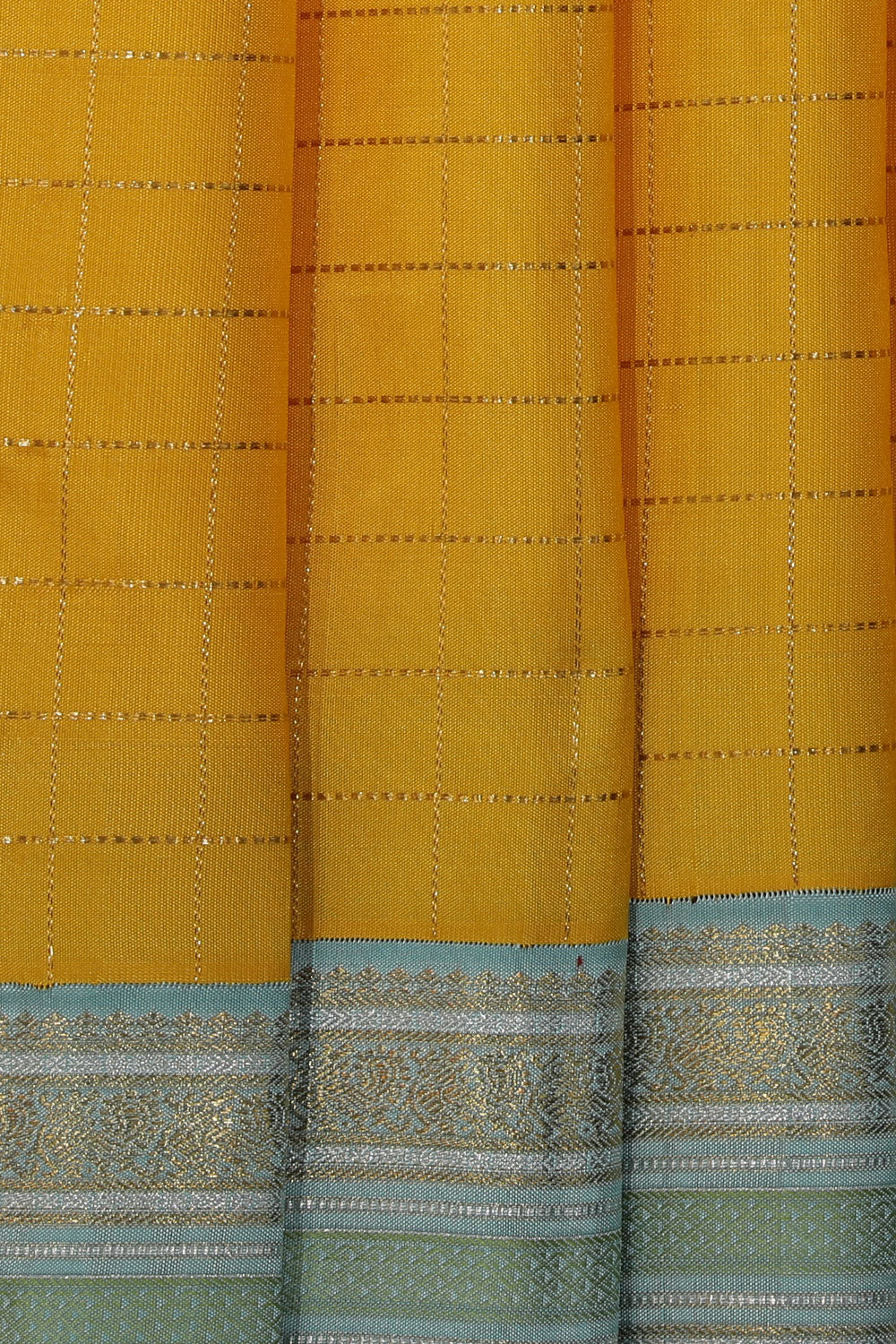 Kanchipuram Silk Yellow Saree