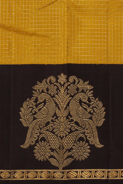 Image of Kanchipuram Silk Yellow Saree