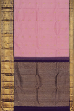 Image of Kanchipuram Silk Pink Saree