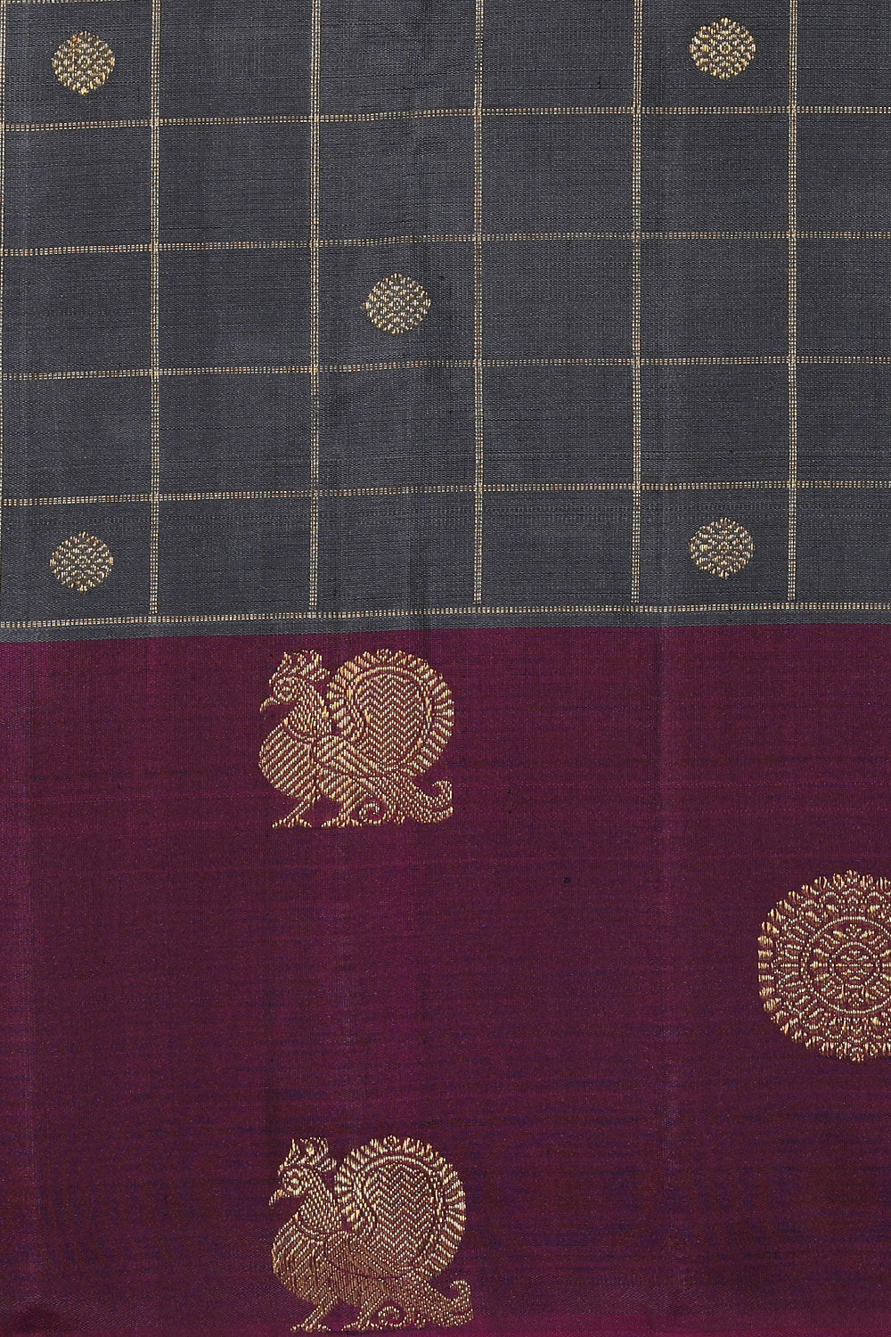 Kanchipuram Silk Grey Saree