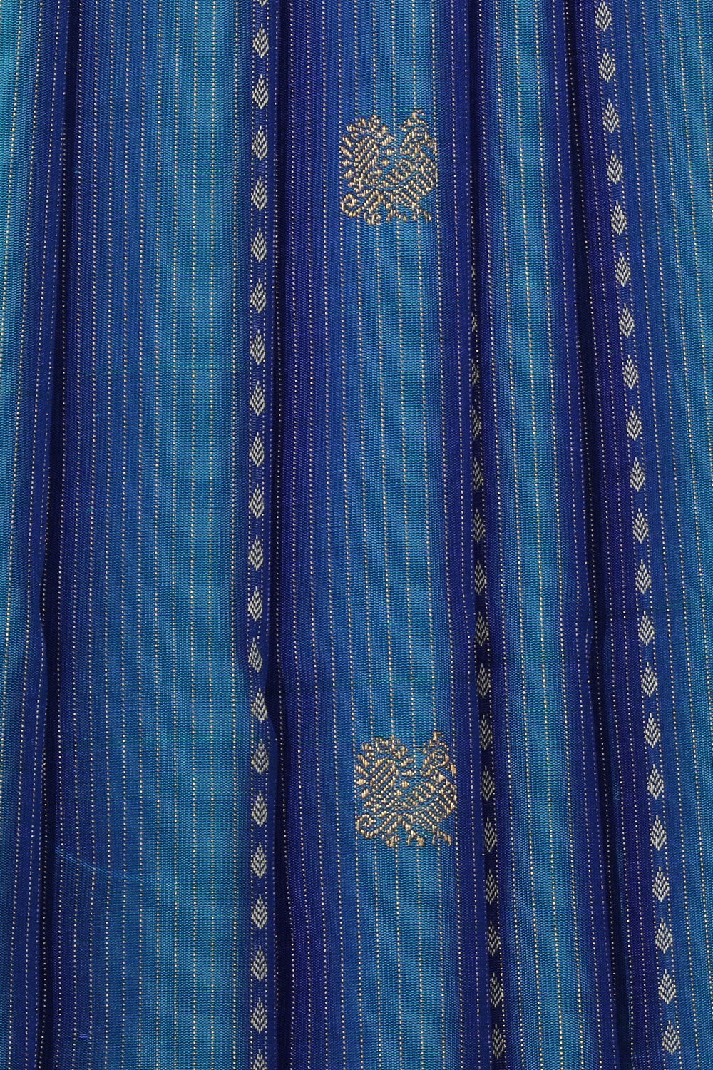 Image of Kanchipuram Silk Teal Blue Saree