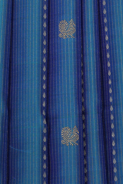 Image of Kanchipuram Silk Teal Blue Saree