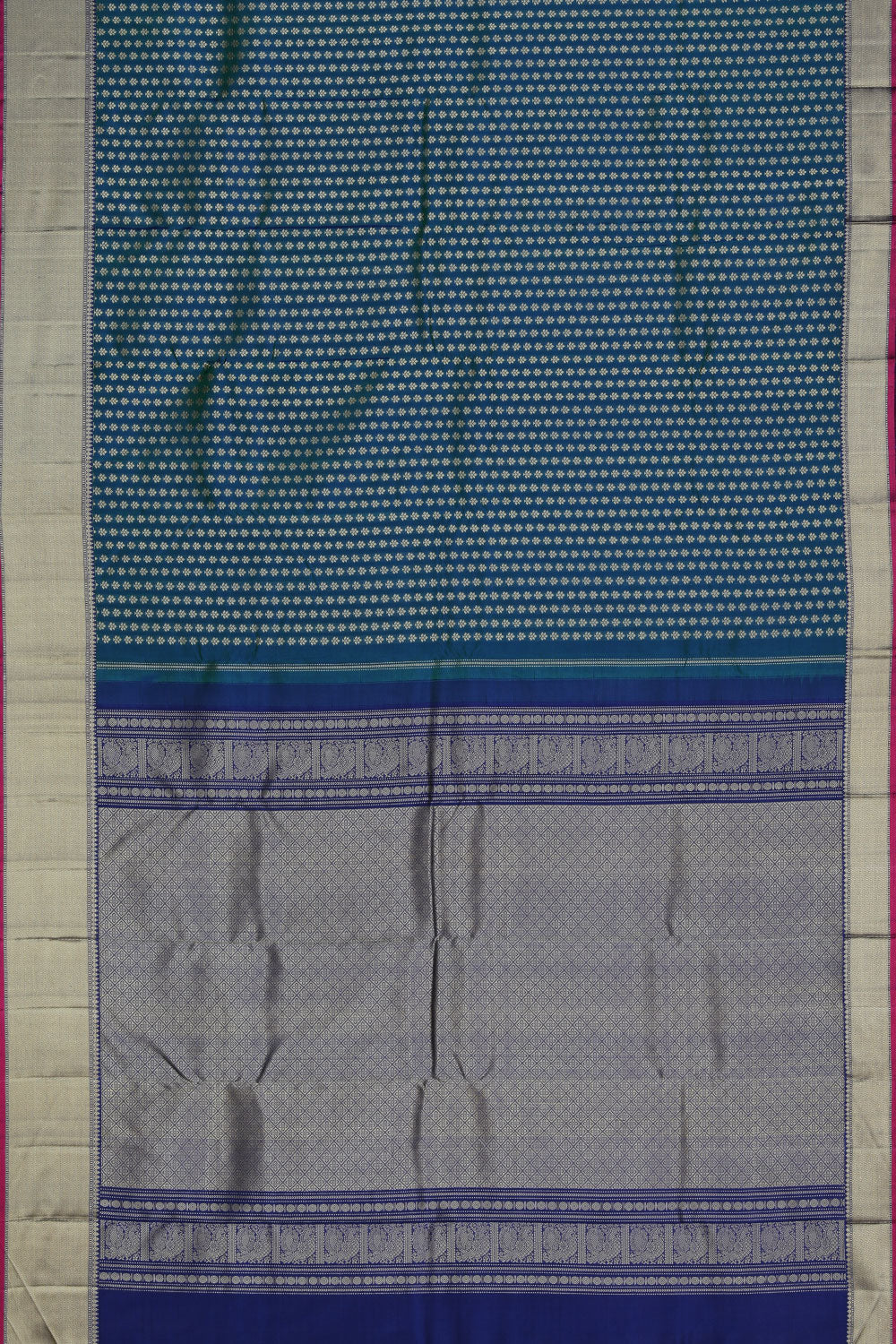 Image of Kanchipuram Silk Peacock Green Saree