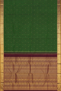 Image of Kanchipuram Silk Green Saree