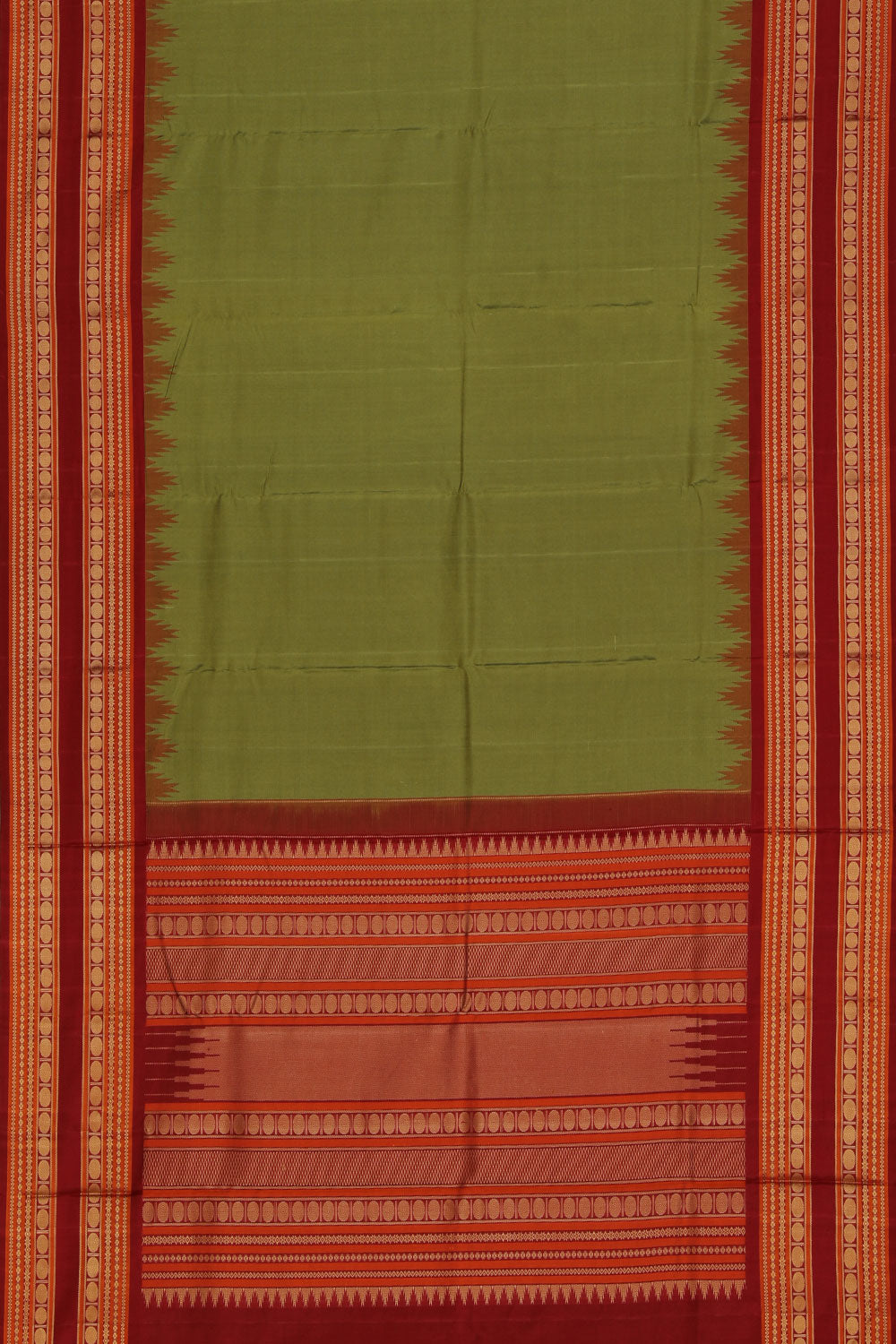 Kanchipuram Silk Moss Green Saree