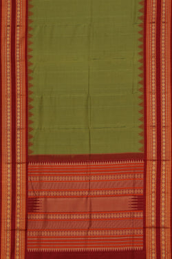 Image of Kanchipuram Silk Moss Green Saree