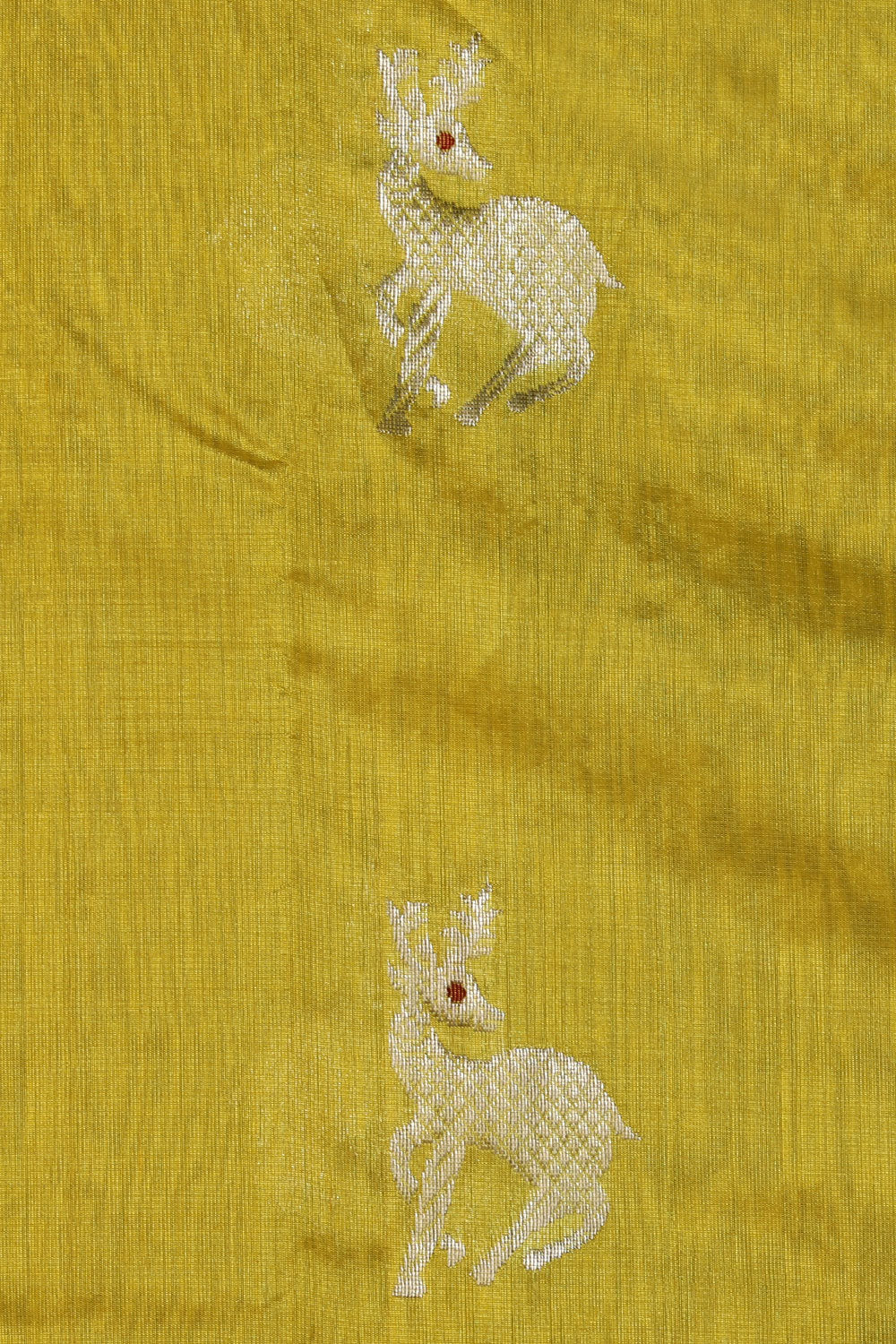 Collection of Chanderi Yellow Saree in a gallery layout