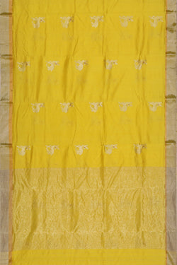 Collection of Chanderi Yellow Saree in a gallery layout