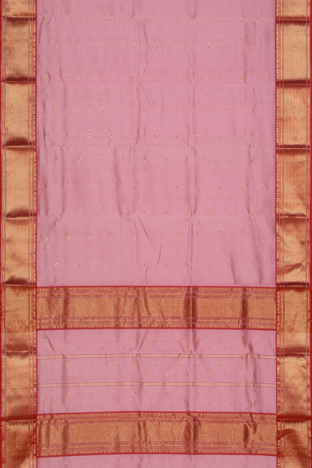 Collection of Chanderi Pink Saree in a gallery layout