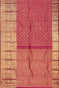 Image of Kanchipuram Silk Pink Saree