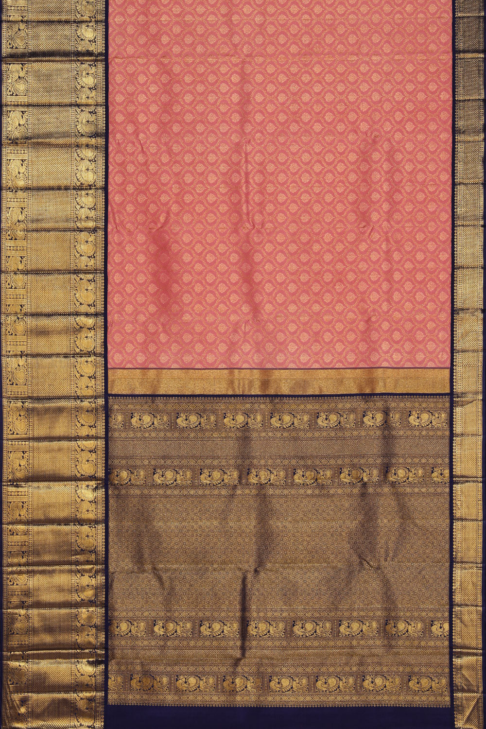 Image of Kanchipuram Silk Pink Saree