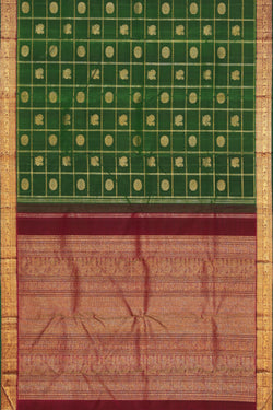 Image of Kanchipuram Silk Green Saree