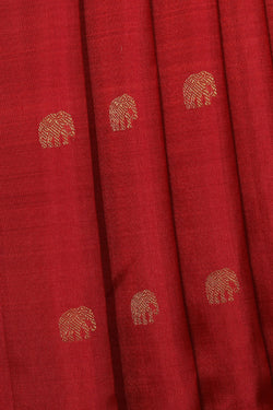 Image of Kanchipuram Silk Red Saree